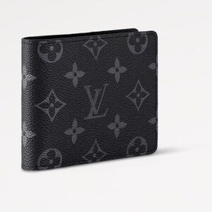 Louis Vuitton Black and Gray Monogram Multiple Wallet
